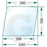 Ukseklaas 80-6700011-03 MTZ  suur kabiin  ülemine 763x608mm