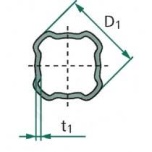 Kardaanitoru nelikant S6 46.9x4.5 sise 12244 BONDIOLI&PAVESI 