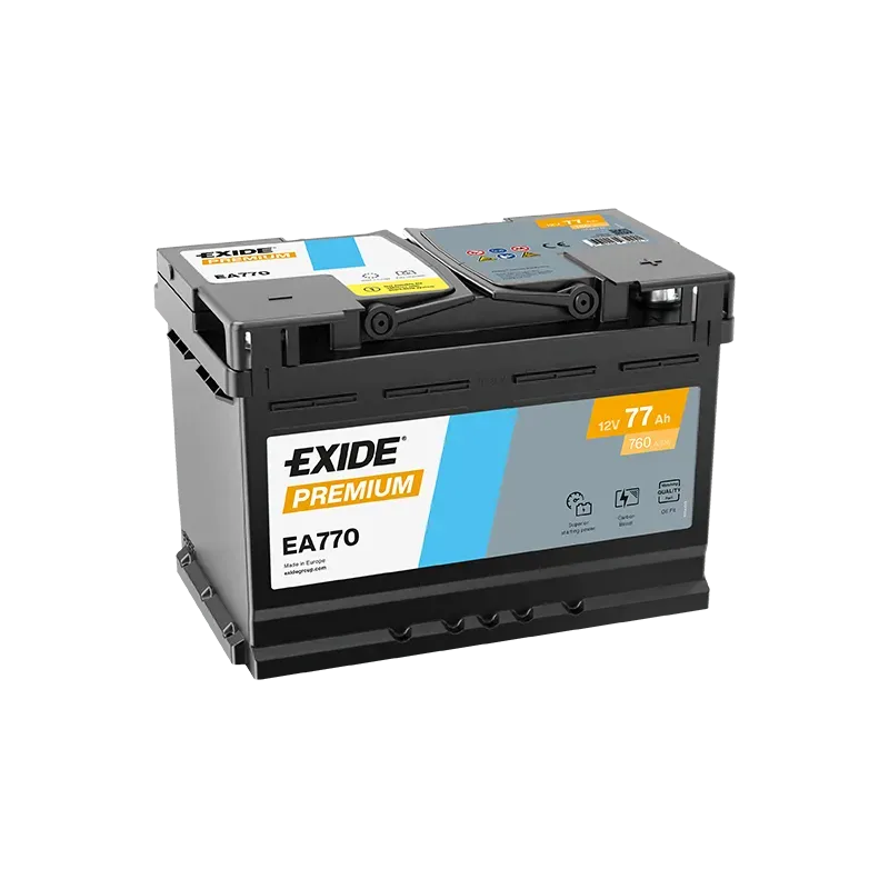 Aku 77Ah 760A 278x175x190mm Exide Premium EA770
