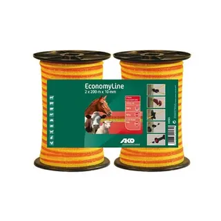 Karjuselint 10mm 2x200M oranz-kollane Ako EconomyLine 2tk