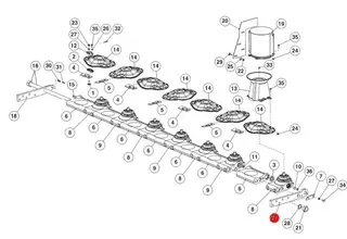Slat end Lely 4.1241.0750.0