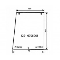 Küljeklaas aukudega MTZ 1221-6708901 (770/690x868mm) suur kabiin MTZ-1221