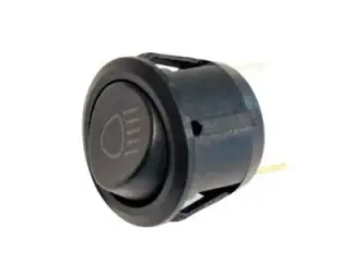 Klahvlüliti ümar 12/24V ON/OFF ¤20mm sinise märgutulega 3x4.7mm klemm