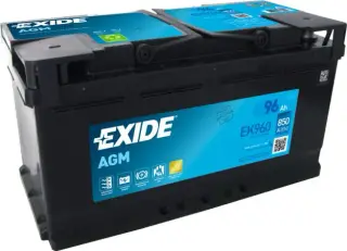 Battery 95Ah 850A 353x175x190mm Exide AGM EK950 (-/+)