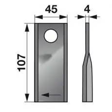 Rootoritera 107x45x4mm¤18.25mm parem KUHN