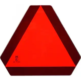 Slow-moving vehicle sign, aluminium
