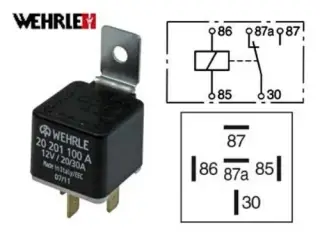 Relee 12V 20/30A 5pin