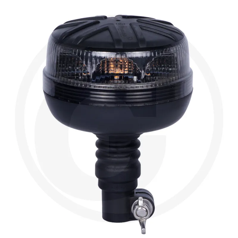 LED vilkut kollane tapiga  halli  klaasiga 12/24V  10W 185mm IP65 ¤135mm