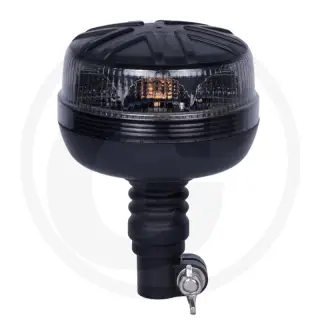 LED beacon yellow with pin, grey lens 12/24V 10W 185mm IP65 Ø135mm
