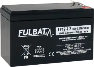 Battery 12V 7Ah 151x65x100 VRLA AGM DF auxiliary battery 2.9559.079.0