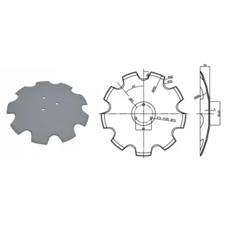 Edge disc Horsch 23246102 460x4mm (3 holes)