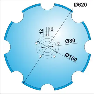 Disc harrow disc Lemken Rubin 620x6mm (5) 3490467