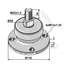 Disc harrow disc bearing kit RABE 9031.42.89