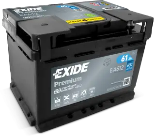 Battery 61Ah 600A 242x175x175mm Exide Premium EA612