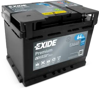 Battery 64Ah 640A 242x175x190mm Exide Premium EA640