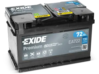 Battery 72Ah 720A 276x175x175mm Exide Premium EA722