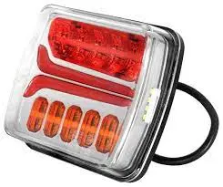 LED rear light 12/24V with number plate light, left