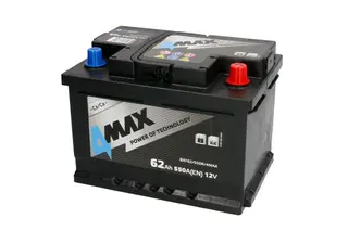 Battery 62Ah 550A 242x175x175mm B13 4MAX (-/+)