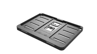 Licence plate holder black E1,ATV,compact tractor 220x160x13mm
