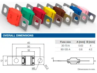 Main fuse 100A MIDI Ø5/5mm L-30/40mm
