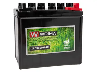 Aku 12V 26Ah 250A 186x125x176mm -/+Globe/Woima