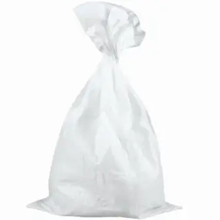 Polypropylene sack, white, 50kg, 65x105mm