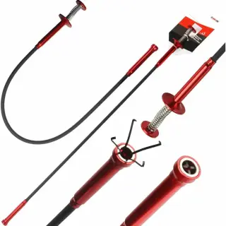Pick-up tool with flexible shaft, light and magnet L-60cm
